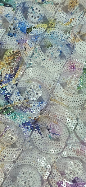 Ocassion Lace: Multi-Colour Sequinned Net Lace