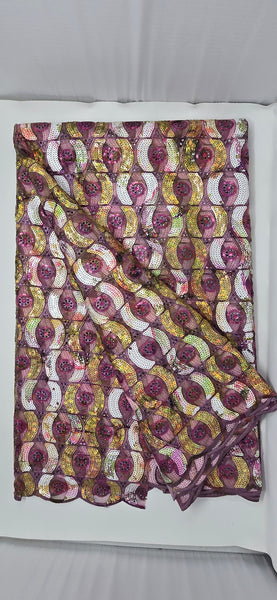 Ocassion Lace: Multi-Colour Sequinned Net Lace