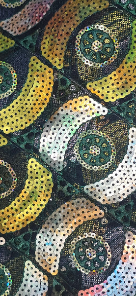 Ocassion Lace: Multi-Colour Sequinned Net Lace