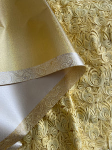 Women Asoebi - Yellow Handcut Organza (Stoned)