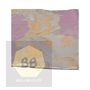 Pink, Silver and Light Peach 3D Sego Gele