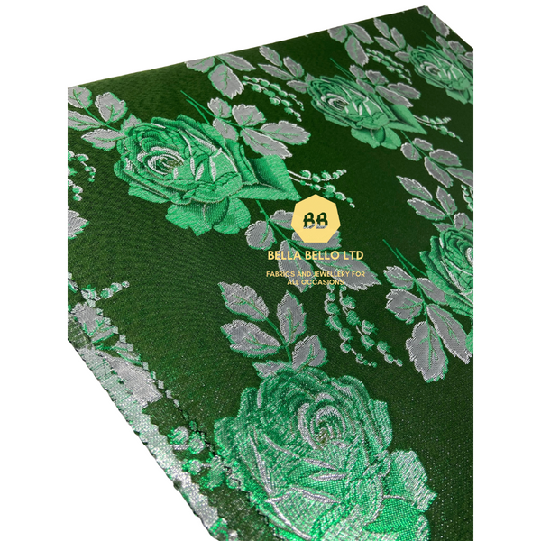 HoH Sego Gele and Ipele in Green and Silver