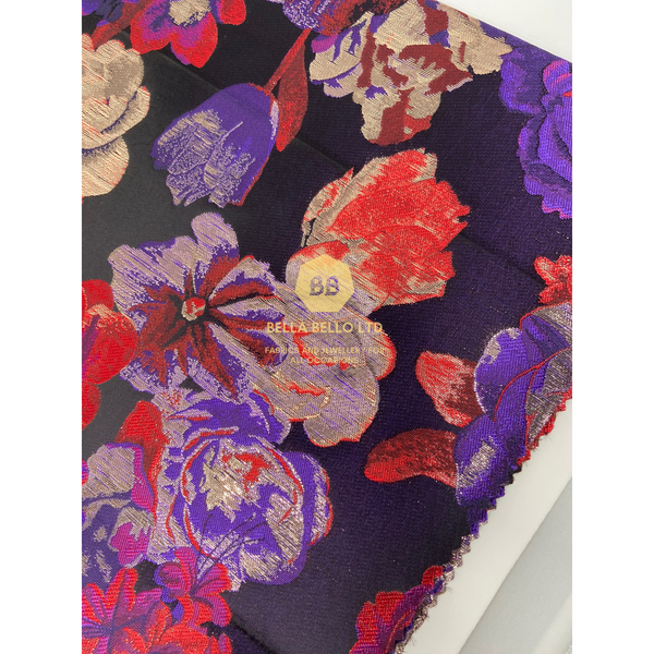Black, Red and Purple HoH Sego Gele and Ipele
