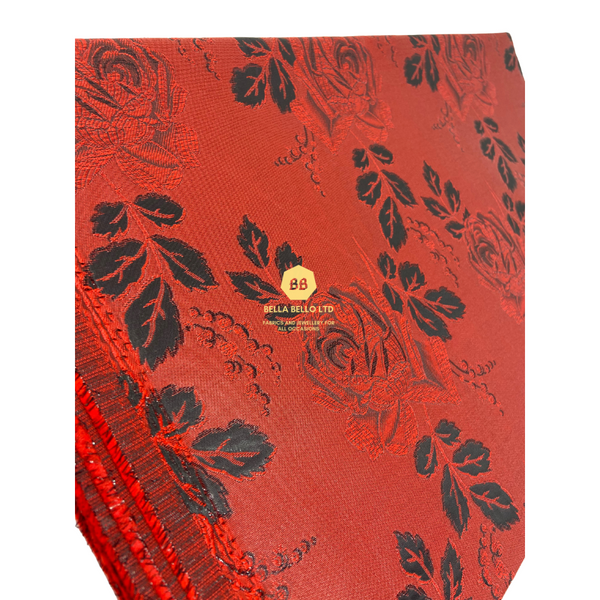 Tomato Red Sego Gele and Ipele