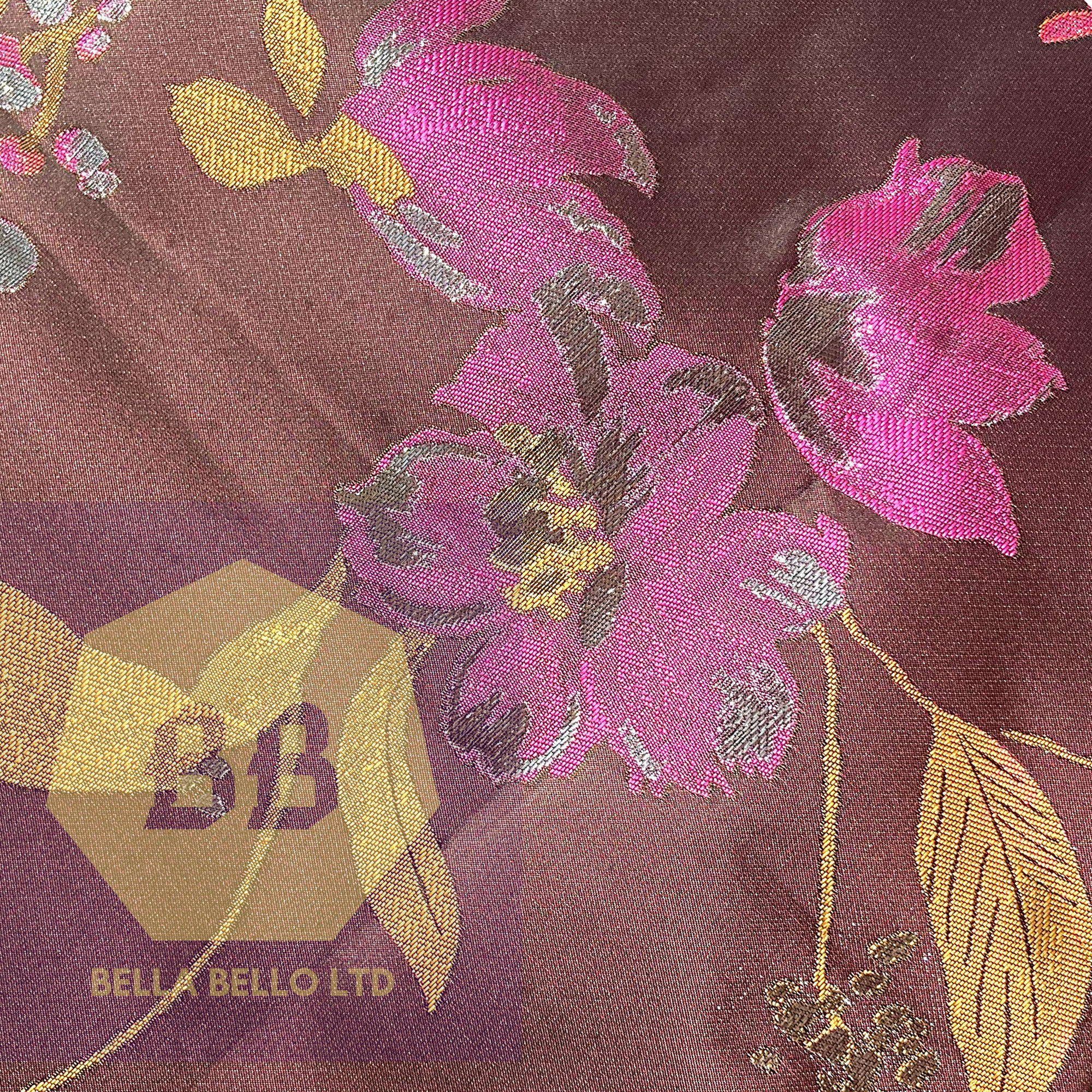 HoH Grandmaster Sego Gele and Ipele in Deep Coffee, Pink and Gold