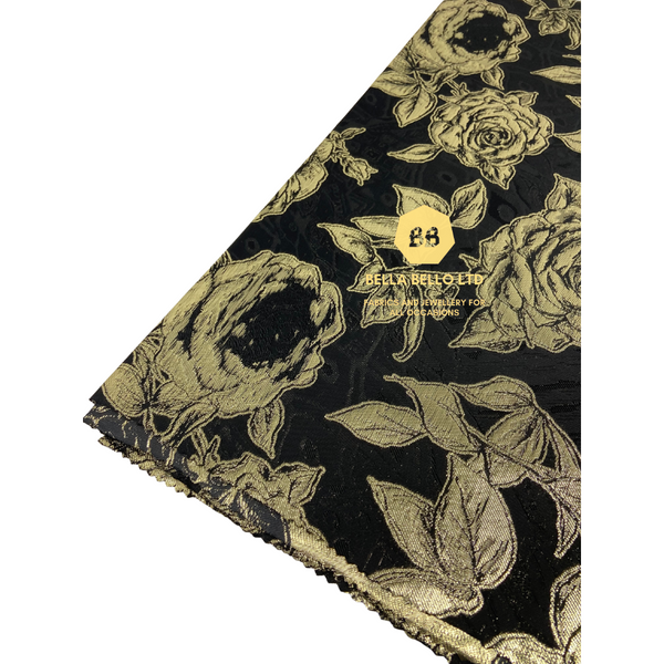 Black and Gold HOH Sego Gele and Ipele