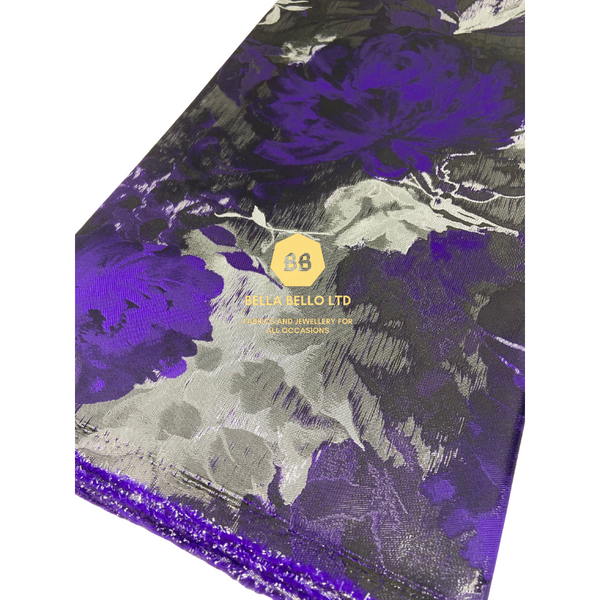 HoH 3D Grandmaster Sego Gele and Ipele in Purple/Gold or Purple/Silver