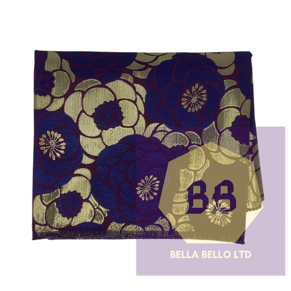 Sego Gele in Gold and Purple