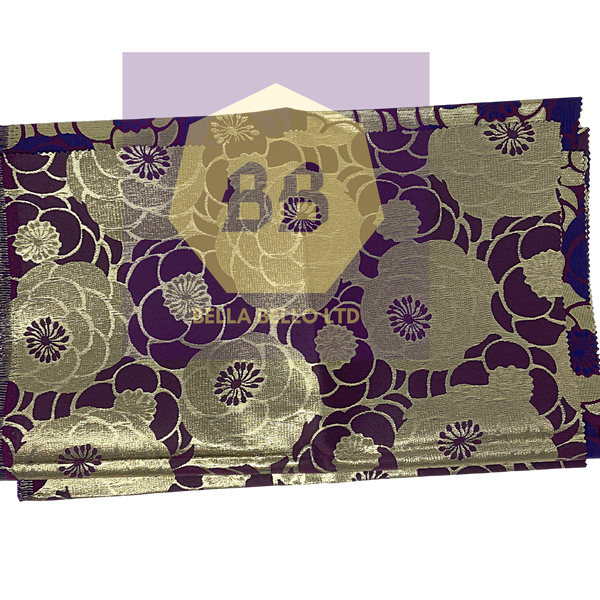 Sego Gele in Gold and Purple