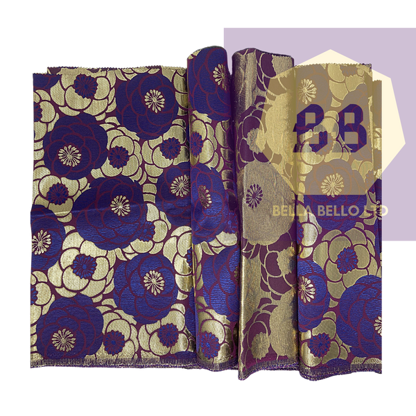 Sego Gele in Gold and Purple
