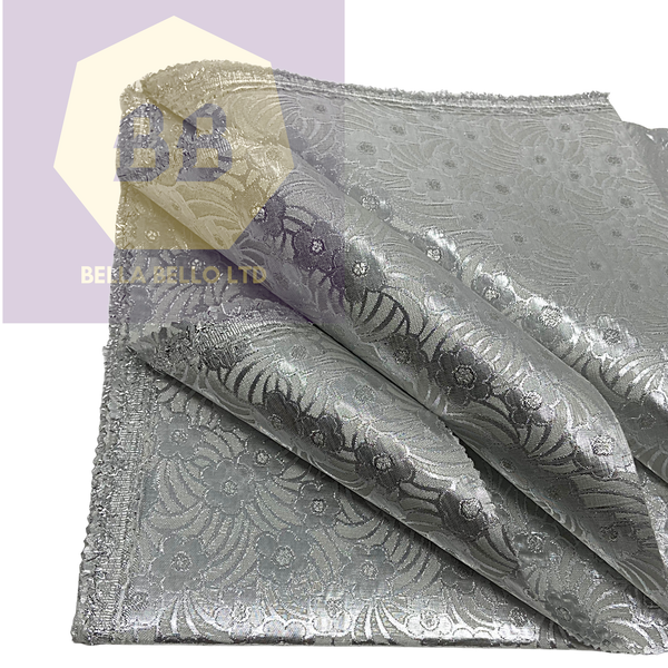 HoH Sego Gele and Ipele in Silver and Gray