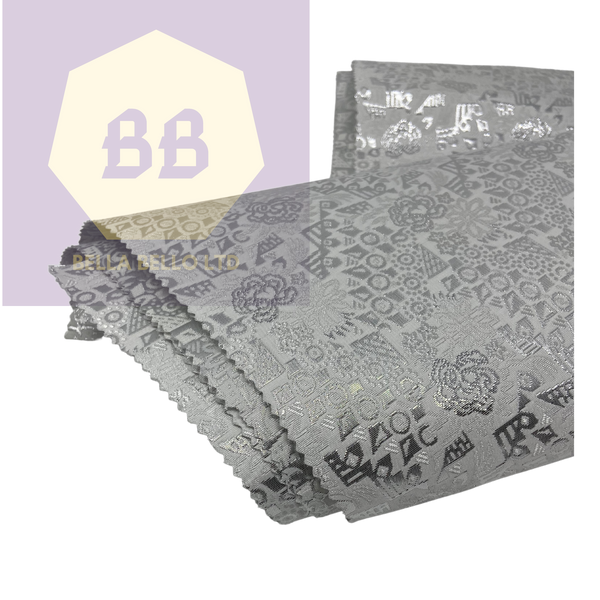 HoH Sego Gele and Ipele in Silver with Star Dust Gray