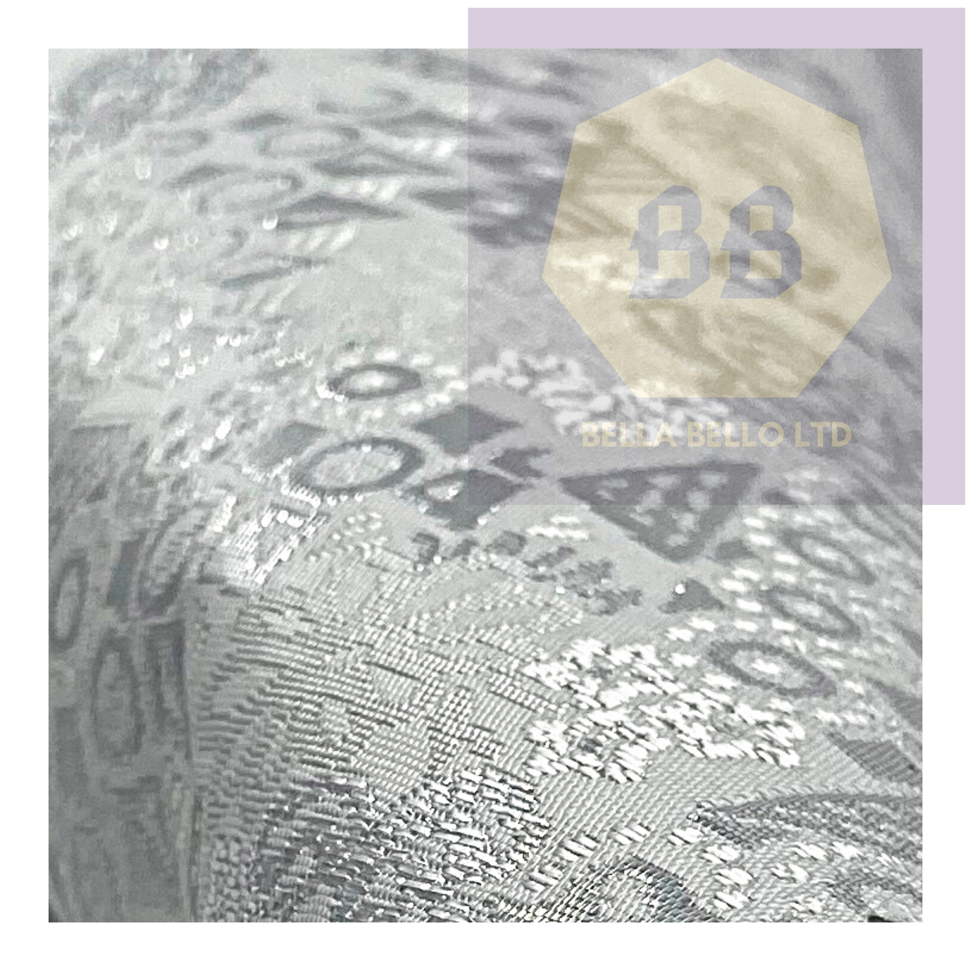 HoH Sego Gele and Ipele in Silver with Star Dust Gray