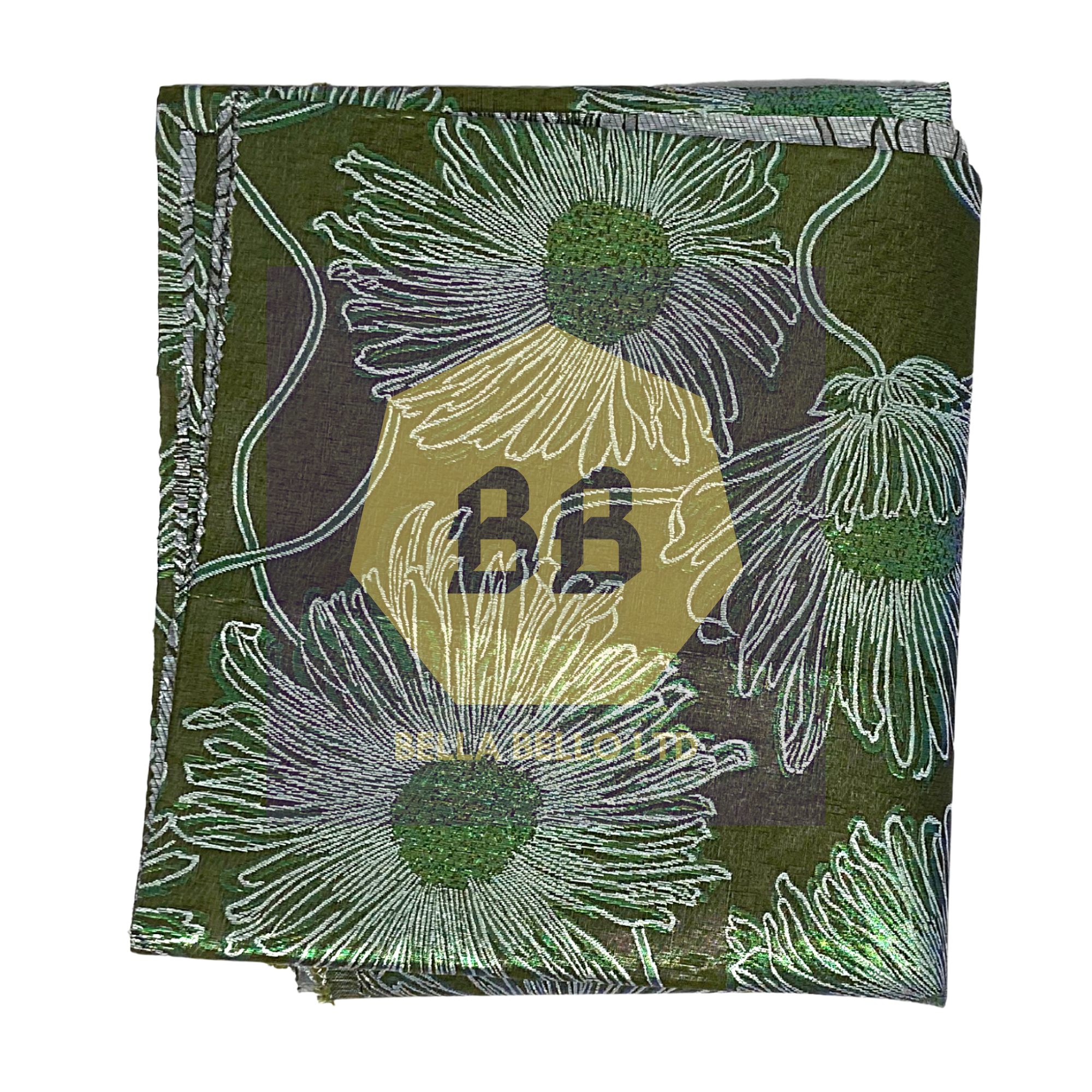 HoH Sego Gele and Ipele in Silver-Grey and Green
