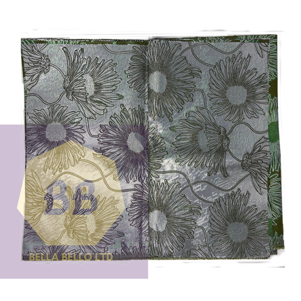 HoH Sego Gele and Ipele in Silver-Grey and Green